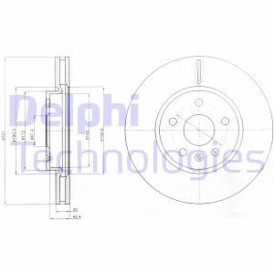 Диск гальмівний Delphi BG4189C