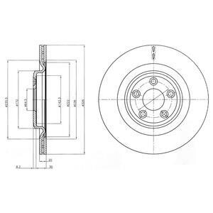 Тормозной диск Delphi BG4202C