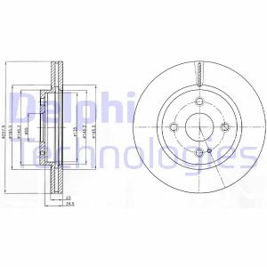 Тормозной диск Delphi BG4254C