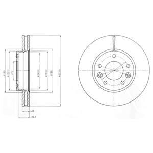 Диск гальмівний Delphi BG4261