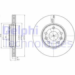 Диск гальмівний Delphi BG4317C