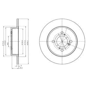 Диск гальмівний Delphi BG4345