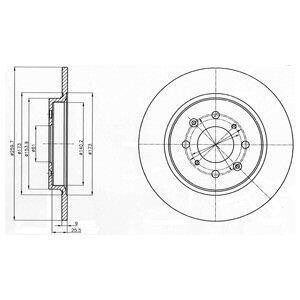 Фото гальмівний диск Delphi BG4385C Гальмівний диск Delphi BG4385C