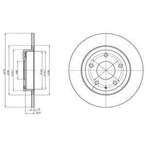 Диск гальмівний Delphi BG4534C