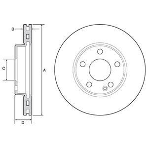 Диск гальмівний Delphi BG4554C