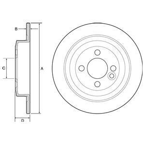 Тормозной диск Delphi BG4560C