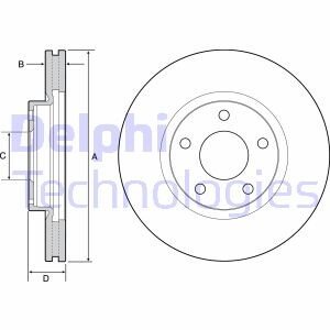 Тормозной диск Delphi BG4562C