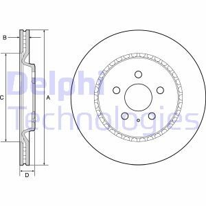 Диск гальмівний Delphi BG4643C