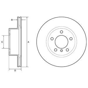 Гальмівний диск Delphi BG4645C