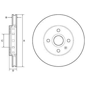 Тормозной диск Delphi BG4647C