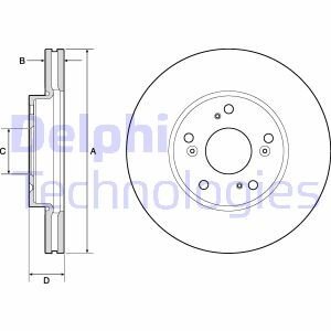 Тормозной диск Delphi BG4741C