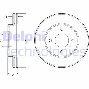 Диск гальмівний Delphi BG4742C