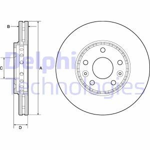 Тормозной диск Delphi BG4815C