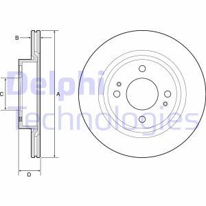 Тормозной диск Delphi BG4830C