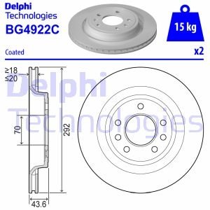 Тормозной диск Delphi BG4922C