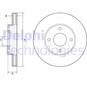 Диск гальмівнийPRZOD Delphi BG4953C