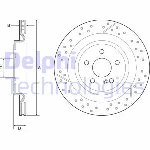 Тормозной диск Delphi BG4958C