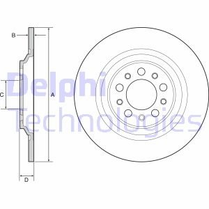 Тормозной диск Delphi BG4961C