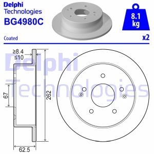 Диск гальмівнийTYL Delphi BG4980C