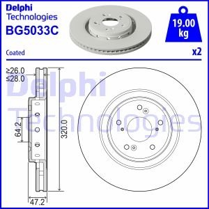 Tarcza ham. HONDA Przуd 12/2016> Delphi BG5033C