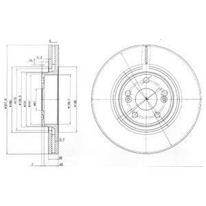 Тормозной диск Delphi BG9016