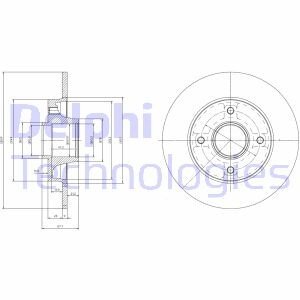 Диск гальмівний з підшипником Delphi BG9022RSC