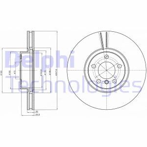 Диск гальмівний Delphi BG9063C