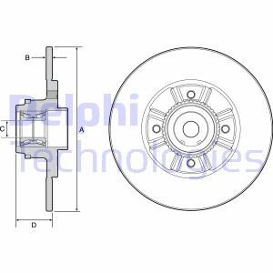 Тормозной диск Delphi BG9114RS