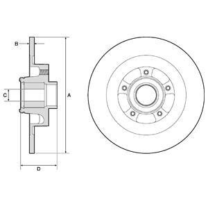 Brake disk with bearing Delphi BG9134RSC