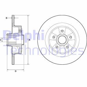 Диск гальмівний з підшипником Delphi BG9136RS