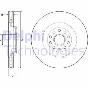 Тормозной диск Delphi BG9202C