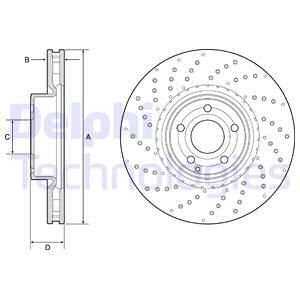 TARCZA HAM.MERCEDES SL R231 12- Delphi BG9216C