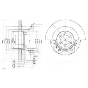 Тормозной диск Delphi BG9722