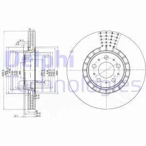 Диск гальмівний Delphi BG9783C