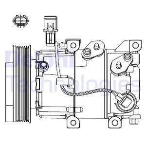 Компресор кондиціонера ELANTRA, I30 / CEED, CERATO, PRO CEED, SOUL Delphi CS20518