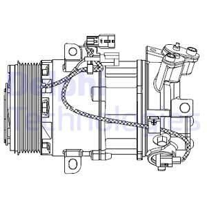 KOMPRESOR KLIM.RENAULT CLIO IV 12- Delphi CS20550