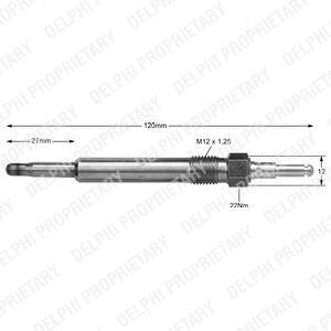 Свічка розжарювання Delphi HDS363