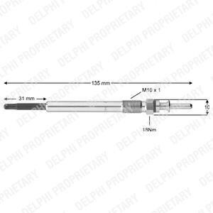 Свеча накаливания Delphi HDS384
