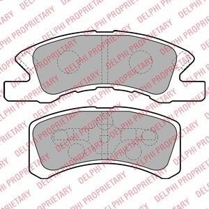 Гальмівні колодки, дискове гальмо (набір) Delphi LP1918