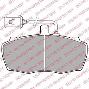 Комплект гальмівних колодок, дискове гальмо Delphi LP2023