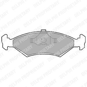 Комплект тормозных колодок, дисковый механизм Delphi LP204
