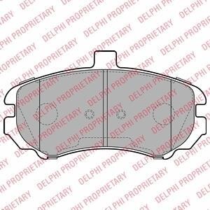 Гальмівні колодки, дискове гальмо (набір) Delphi LP2150