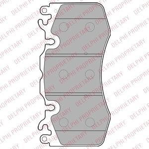 Гальмівні колодки, дискове гальмо (набір) Delphi LP2187
