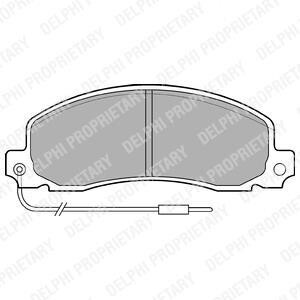 Комплект тормозных колодок, дисковый механизм Delphi LP504