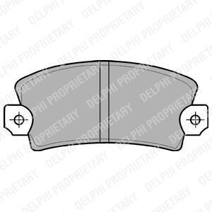 Гальмівні колодки, дискове гальмо (набір) Delphi LP56