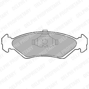 Комплект тормозных колодок, дисковый механизм Delphi LP591