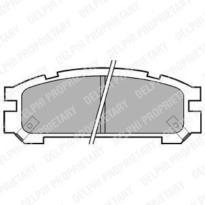 Комплект тормозных колодок, дисковый механизм Delphi LP814 (фото 1)