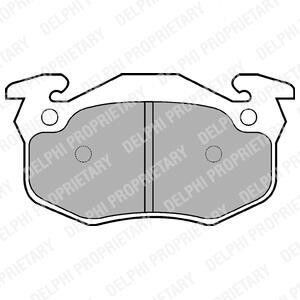 Комплект тормозных колодок, дисковый механизм Delphi LP836