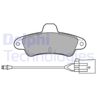 Комплект тормозных колодок, дисковый механизм Delphi LP853