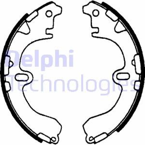 Гальмівні колодки, барабанні Delphi LS1601